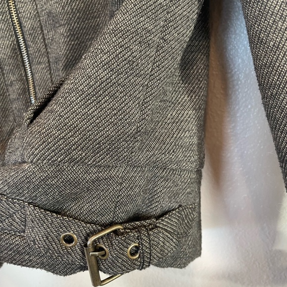 Vans Faux Fur Trim Bomber Jacket Women Sz Medium Full Zip Brown/Gray Lined - Picture 6 of 12